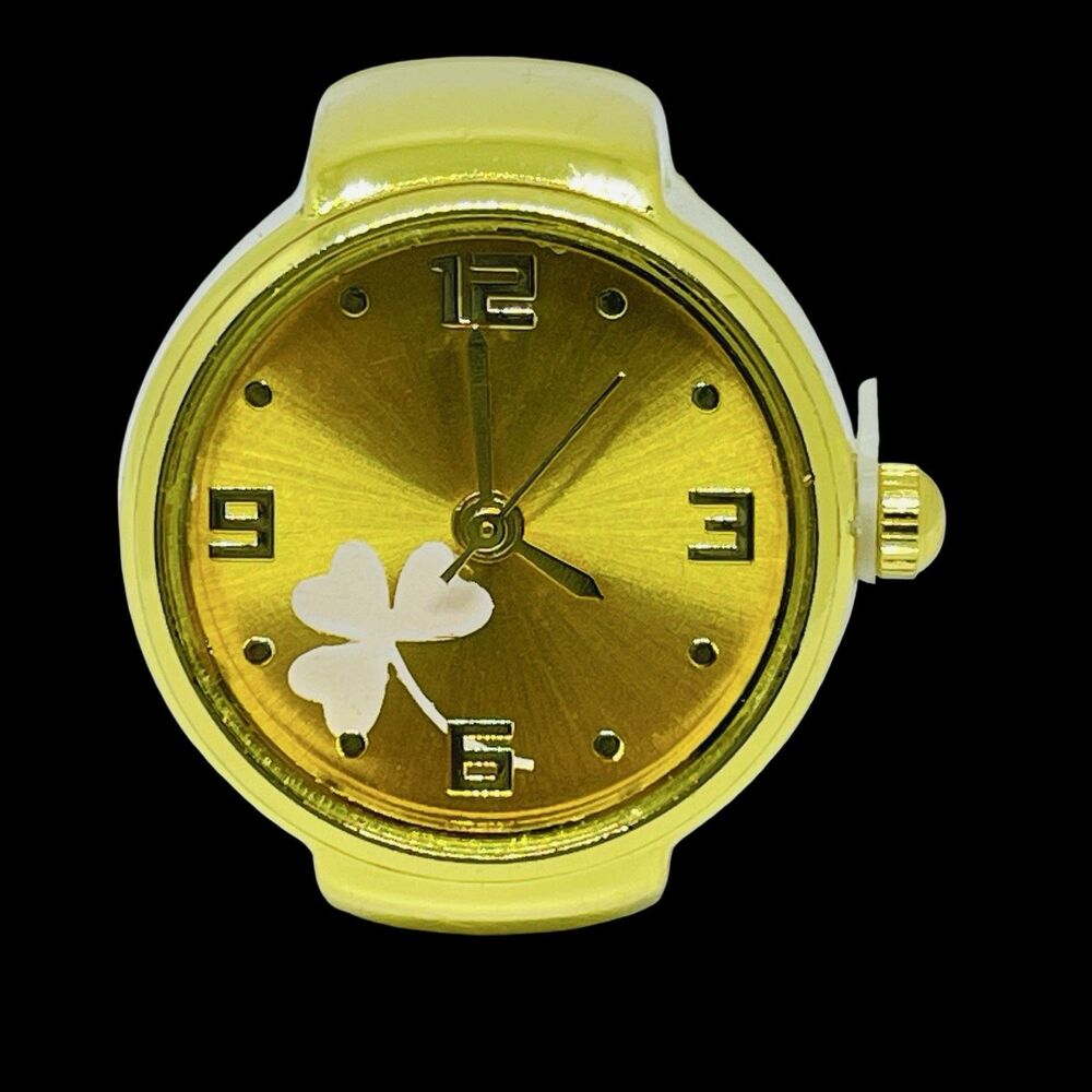 BOZHI Ring Watch Gold Design With Crystals New